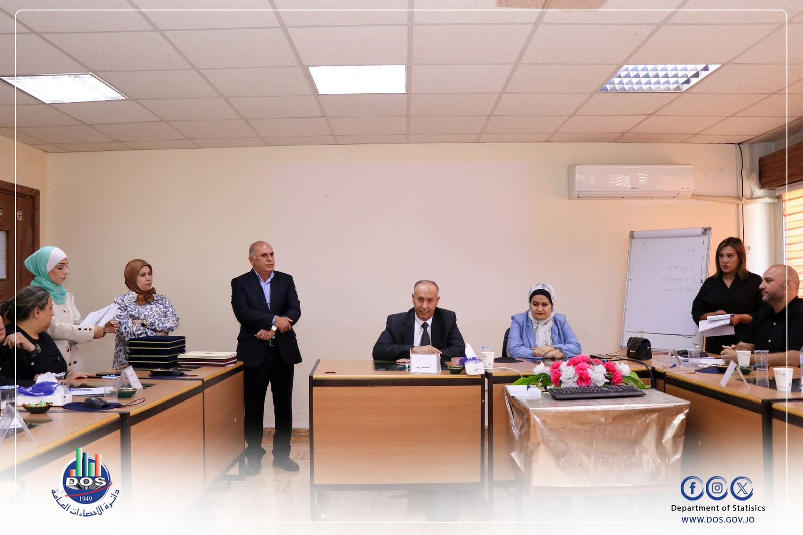 اختتام دورة تدريبية حول كتابة التقارير التحليلية في دائرة الاحصاءات العامة